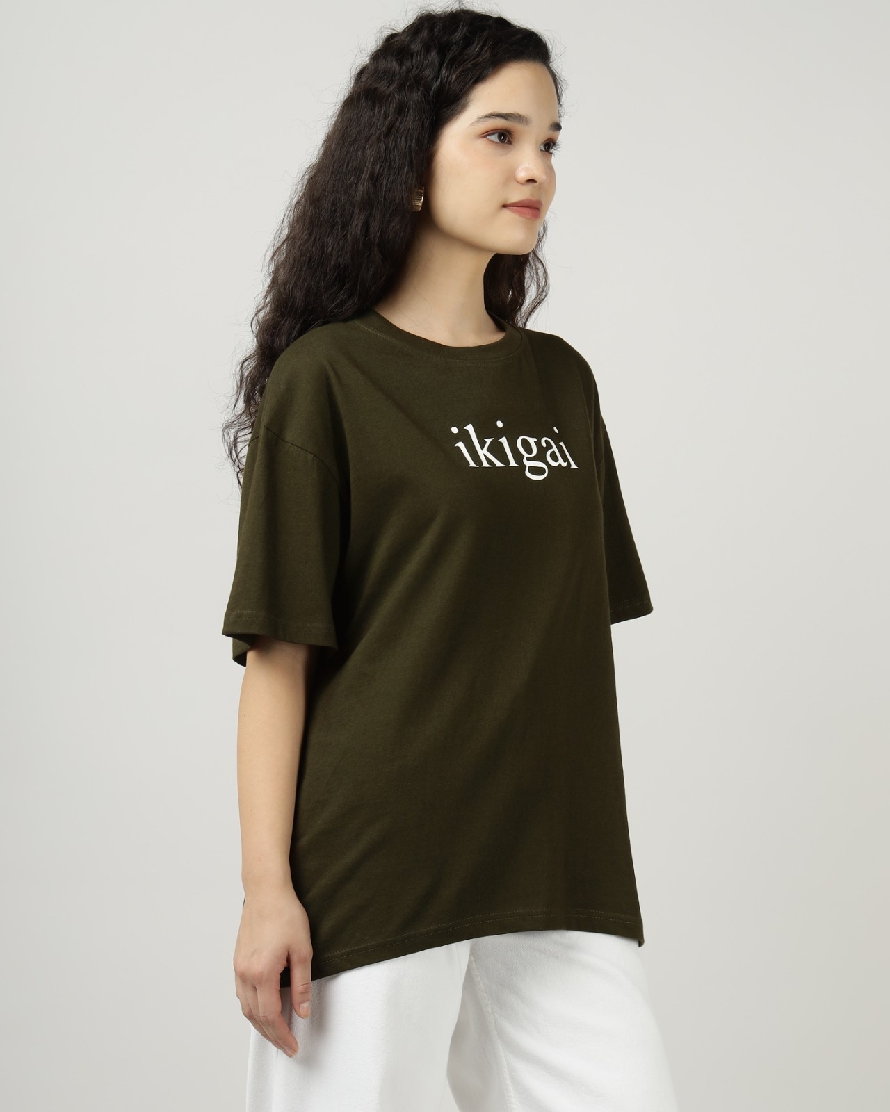 Olive ikigai Oversize Tshirt